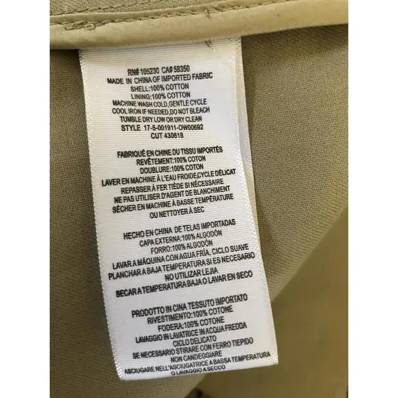 New Joie Alwena Trench Coat In KHAKI Size L Retail $398 - Picture 9 of 10